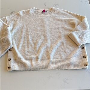 Vince Camuto Crewneck Side Button Sweater